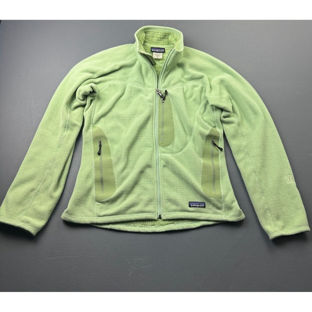 Patagonia R3 Fleece Jacket Women's M Green Full Zip Polartec Outdoor Hiking Warm